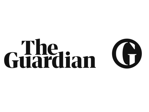 The guardian app logo - white