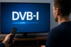 Telewizor z napisem DVB-I